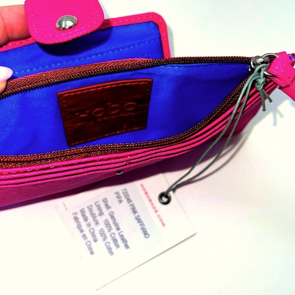 Hobo The Original Pink Saffiano Pipa Wristlet, NWT - Picture 4 of 5